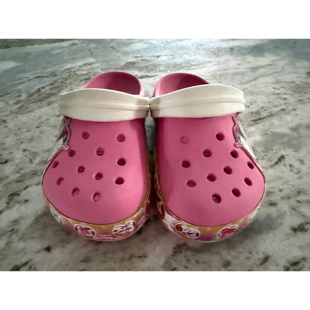 Pink unicorn with hearts crocs size J1 - Picture 3 of 9